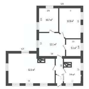 Дом 85м², 1-этажный, участок 15 сот.