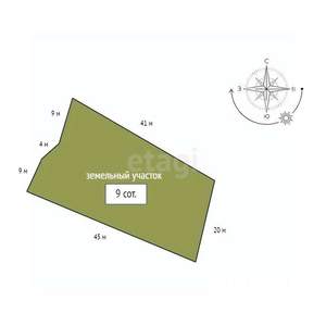 Дом 23м², 1-этажный, участок 9 сот.