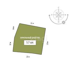 Дом 71м², 2-этажный, участок 6 сот.