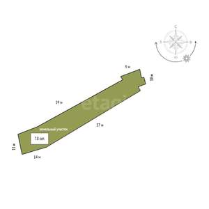 Дом 69м², 1-этажный, участок 8 сот.