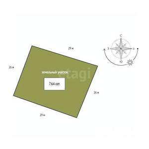 Дом 76м², 1-этажный, участок 8 сот.