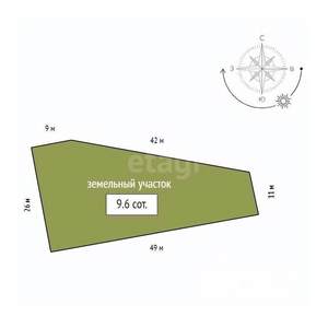Дом 105м², 1-этажный, участок 10 сот.