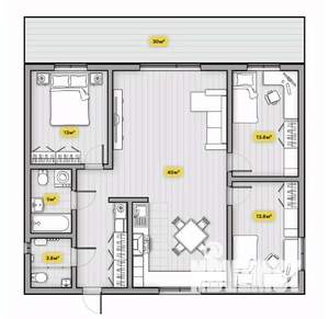 Дом 120м², 1-этажный, участок 10 сот.