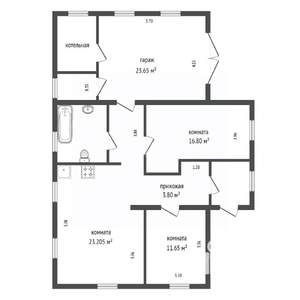 Дом 92м², 1-этажный, участок 8 сот.