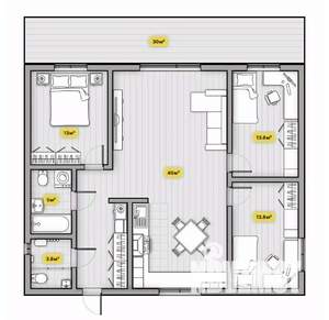 Дом 120м², 1-этажный, участок 10 сот.