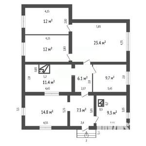 Дом 108м², 1-этажный, участок 18 сот.