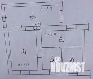 Дом 57м², 1-этажный, участок 5 сот.
