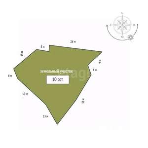 Дом 54м², 1-этажный, участок 10 сот.