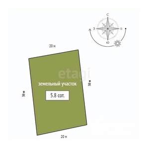 Дом 28м², 1-этажный, участок 6 сот.