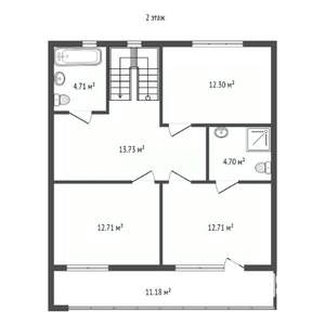 Дом 155м², 2-этажный, участок 12 сот.