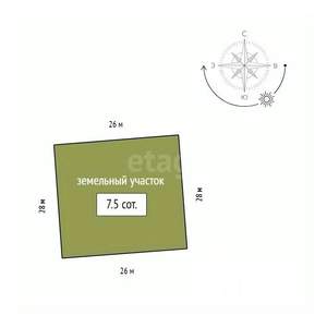 Дом 63м², 1-этажный, участок 8 сот.