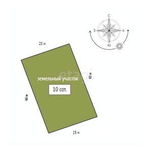 Дом 40м², 1-этажный, участок 10 сот.