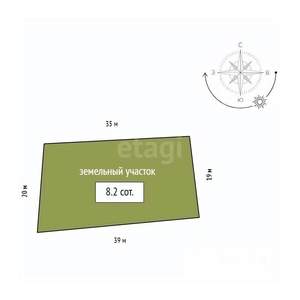 Дом 56м², 1-этажный, участок 8 сот.