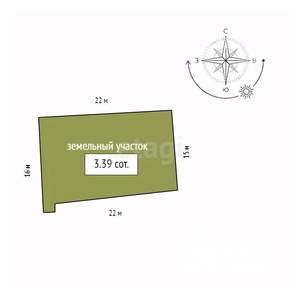 Дом 40м², 1-этажный, участок 3 сот.