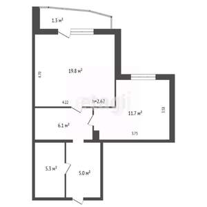 Дом 98м², 1-этажный, участок 6 сот.