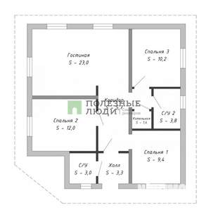 Дом 75м², 1-этажный, участок 7 сот.