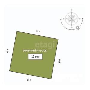 Дом 110м&sup2;, 1-этажный, участок 15 сот.  