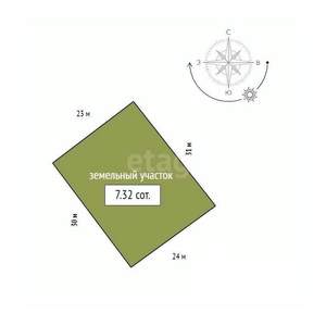 Дом 100м&sup2;, 2-этажный, участок 7 сот.  