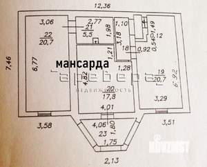 Коттедж 315м², 3-этажный, участок 7 сот.  