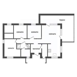 Дом 116м&sup2;, 1-этажный, участок 7 сот.  