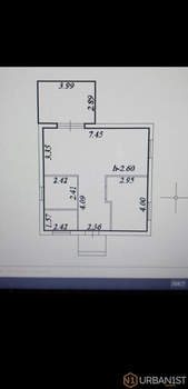 Дом 56м², 1-этажный, участок 10 сот.  