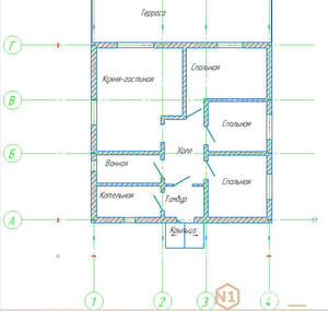 Дом 116м&sup2;, 1-этажный, участок 9 сот.  