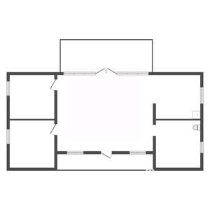 Дом 56м&sup2;, 1-этажный, участок 11 сот.  