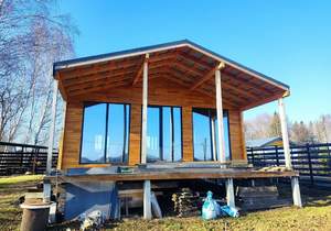 Дом 100м&sup2;, 1-этажный, участок 10 сот.  