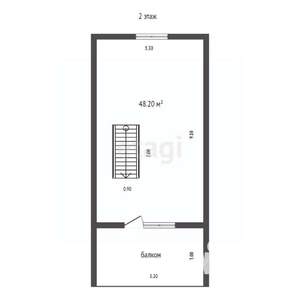 Дом 110м&sup2;, 2-этажный, участок 9 сот.  