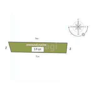 Дом 55м&sup2;, 2-этажный, участок 8 сот.  