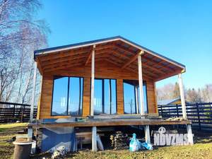 Дом 100м&sup2;, 1-этажный, участок 10 сот.  