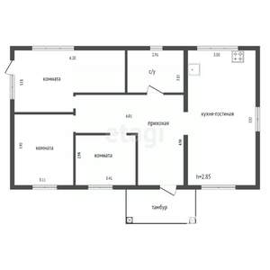 Дом 96м², 1-этажный, участок 5 сот.  