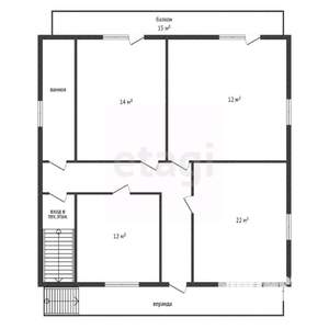 Дом 100м², 2-этажный, участок 15 сот.  