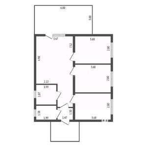 Дом 84м&sup2;, 1-этажный, участок 7 сот.  