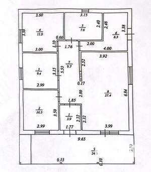 Дом 112м², 1-этажный, участок 7 сот.  
