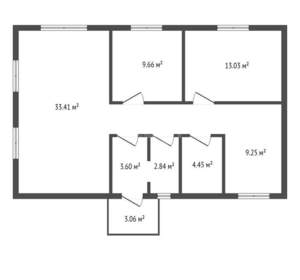 Дом 116м&sup2;, 1-этажный, участок 8 сот.  