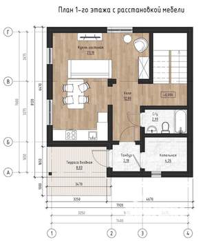 Дом 98м&sup2;, 2-этажный, участок 10 сот.  