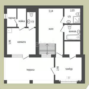 Дом 123м&sup2;, 2-этажный, участок 7 сот.  