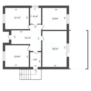 Дом 79м&sup2;, 1-этажный, участок 6 сот.  