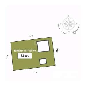 Дом 50м&sup2;, 2-этажный, участок 7 сот.  