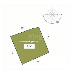 Дом 50м&sup2;, 2-этажный, участок 8 сот.  