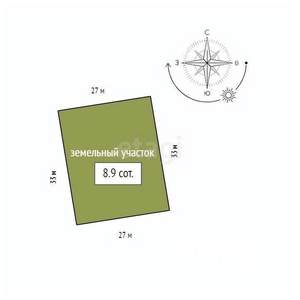 Дом 82м&sup2;, 1-этажный, участок 9 сот.  