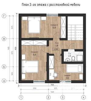 Дом 98м&sup2;, 2-этажный, участок 10 сот.  