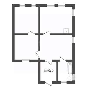 Дом 95м&sup2;, 1-этажный, участок 4 сот.  