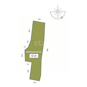 Дом 52м&sup2;, 2-этажный, участок 12 сот.  