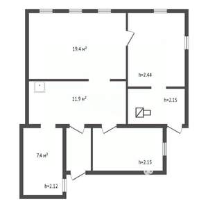 Дом 68м&sup2;, 1-этажный, участок 5 сот.  