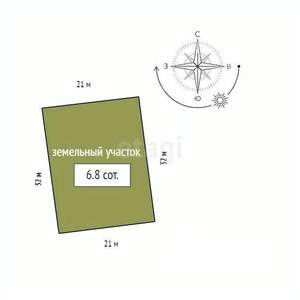 Дом 34м², 1-этажный, участок 7 сот.  