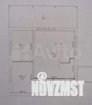 Дом 72м&sup2;, 1-этажный, участок 8 сот.  