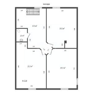 Дом 171м&sup2;, 2-этажный, участок 6 сот.  