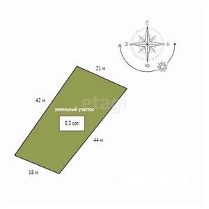 Дом 130м&sup2;, 2-этажный, участок 8 сот.  